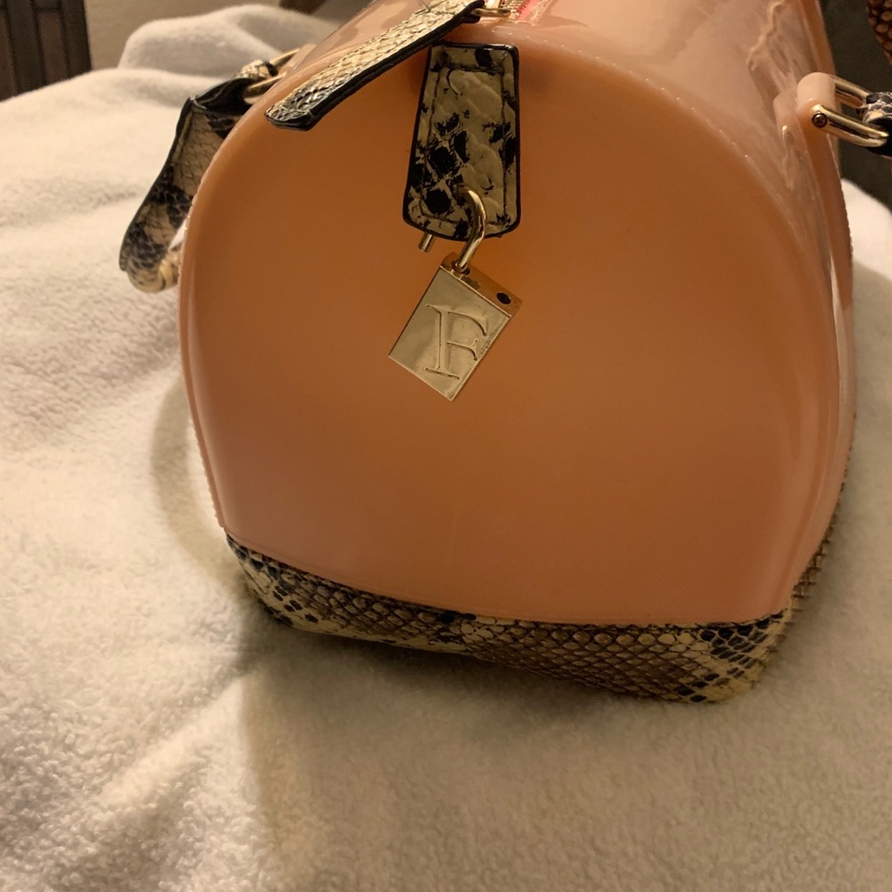 Furla Candy bag snake print bottom